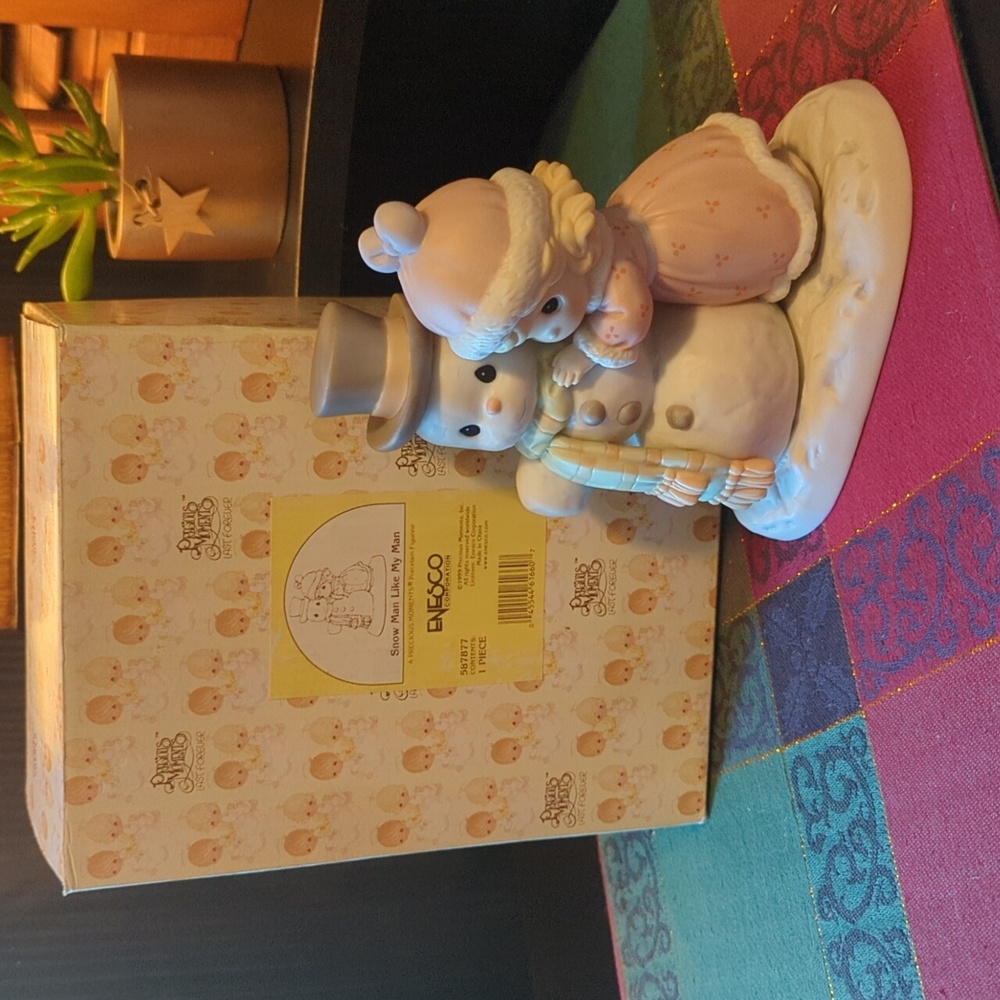 Precious Moments 1999 Snow Man Like My Man # 587877 in box vintage